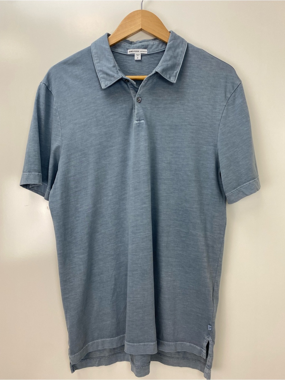 James Perse Light Blue Short-Sleeve Polo